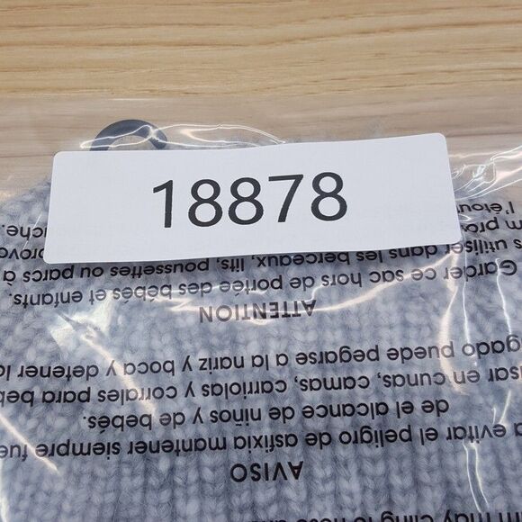 CALVIN KLEIN Mens Beanie Hat Gray Tipped Stripe Fold Over Cuff Alpaca Knit - Picture 5 of 5